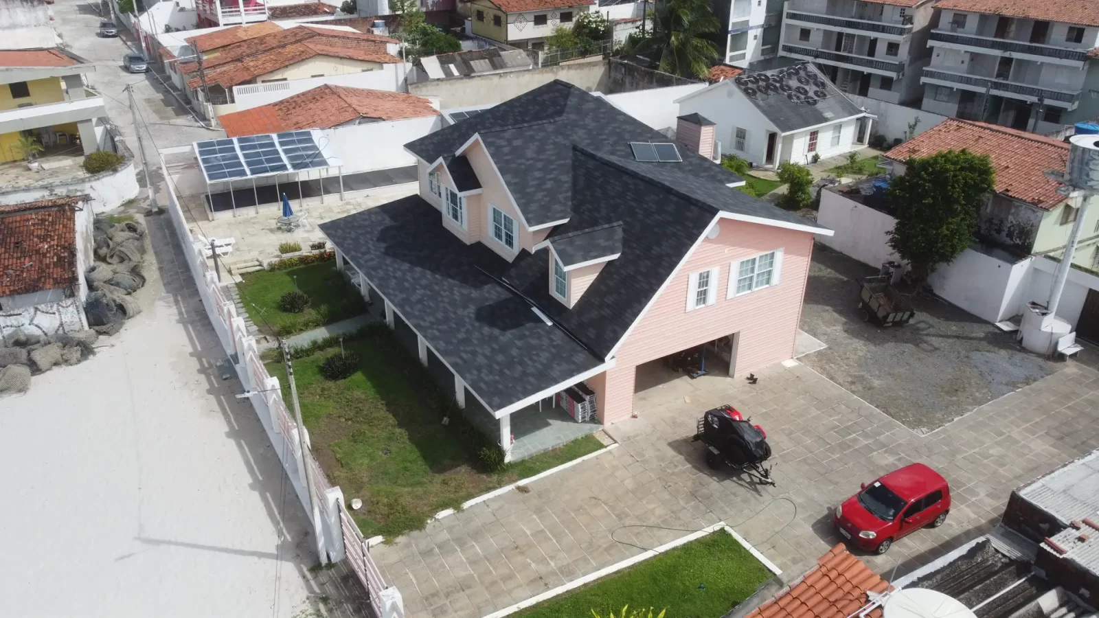 Telhado Shingle em Casa em Itamaracá - Vista aérea 4